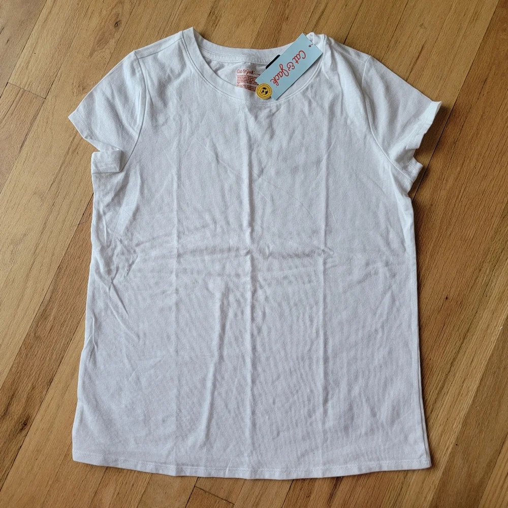 Cat & Jack Plain White Short Sleeve T-shirt